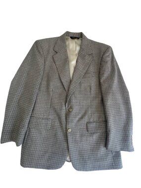 Vintage Brooks Brothers Wool Plaid Blazer 40S Made USA